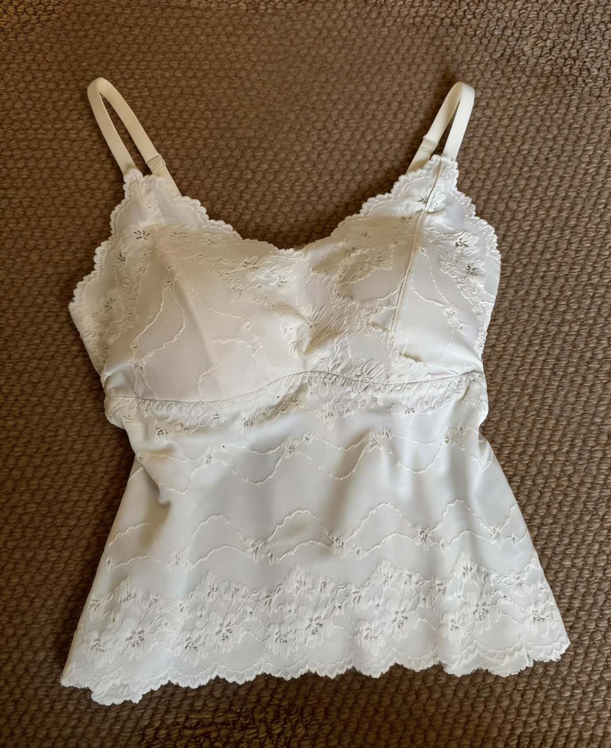 French lace camisole with built-in padded cups