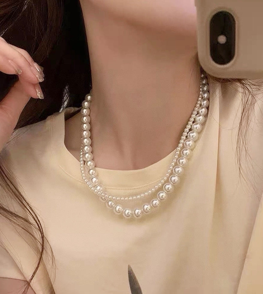 Swarovski Double-Layer Pearl Necklace