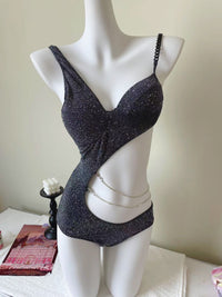 Starlit Sparkle Cut-Out One-Piece Swimsuit