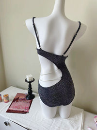 Starlit Sparkle Cut-Out One-Piece Swimsuit