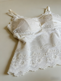 French lace camisole with built-in padded cups