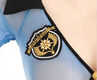 Open-Crotch Bodycon Police Costume Set
