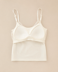 Lace Back Cami with Built-In Bra
