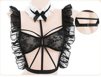 Sweet Lace Maid Multi-Piece Set (with Stockings/Fishnet Tights)