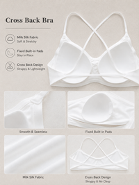 Cross Back Bra with Built-in Pads