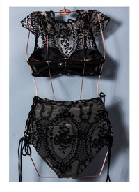Luxury Sexy Back Embroidered Swimsuit
