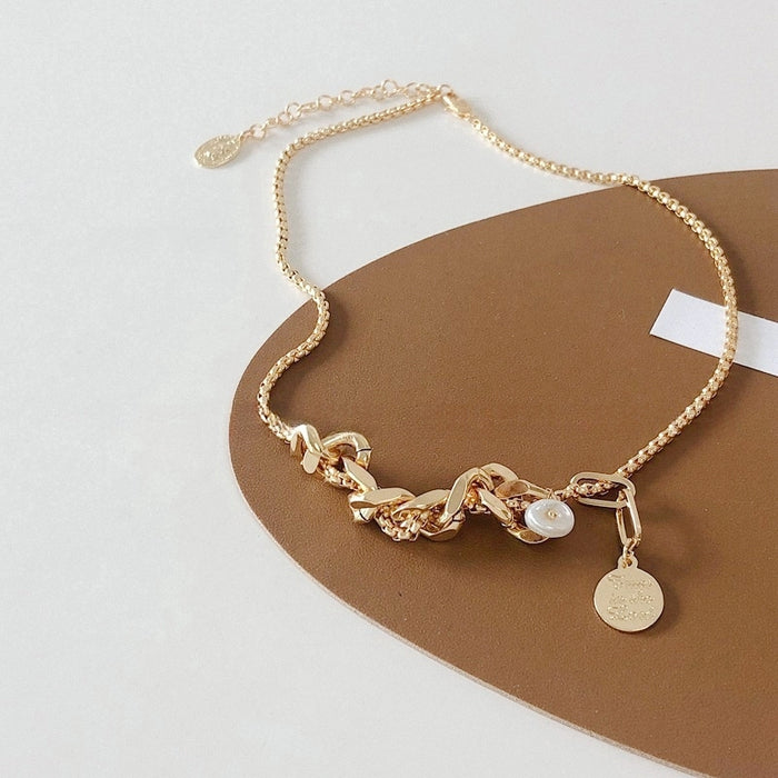 Irregular Retro-Inspired Statement Necklace