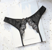Sexy Low-Rise Lace Crotchless Panties