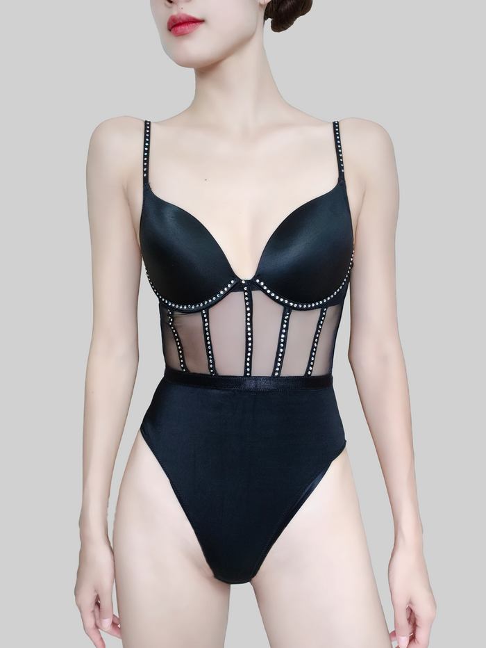 Luxury Rhinestone Bodysuit