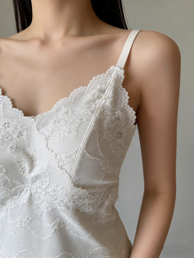 French lace camisole with built-in padded cups
