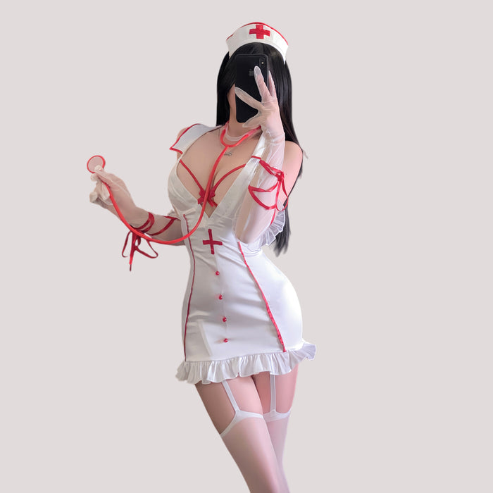 Deep-V Sexy Nurse Costume Set