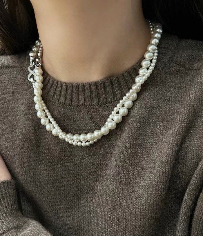 Swarovski Double-Layer Pearl Necklace