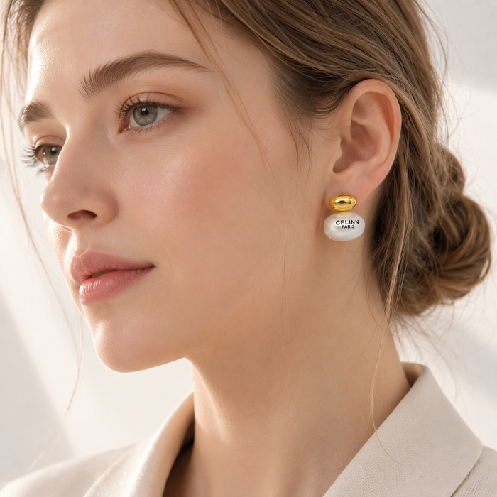 Brushed Silver Stud Earrings