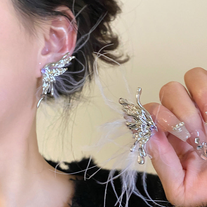 Unique Design Butterfly Feather Ear Cuff