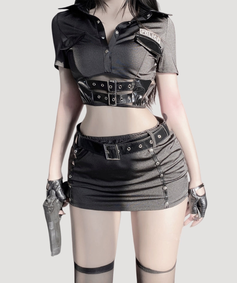 Sexy Bodycon Police Costume Set (Includes Pantyhose)