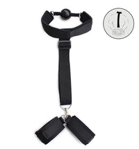 Bondage-style Reverse Handcuffs with Ball Gag