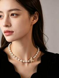 Korean-Inspired Luxury Butterfly Pearl Necklace