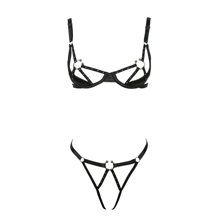 Removable-Free Underwire Push-Up Lingerie Set