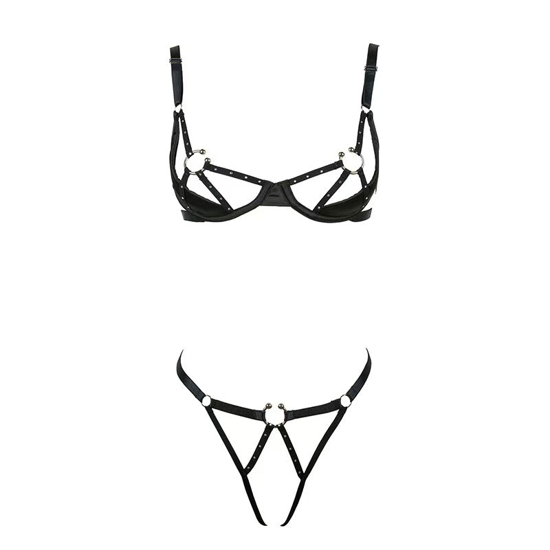 Removable-Free Underwire Push-Up Lingerie Set