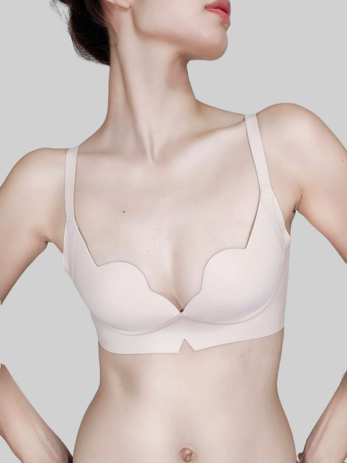 Anti-Gravity, Thin Peach-Cup, Wire-Free Seamless Lingerie