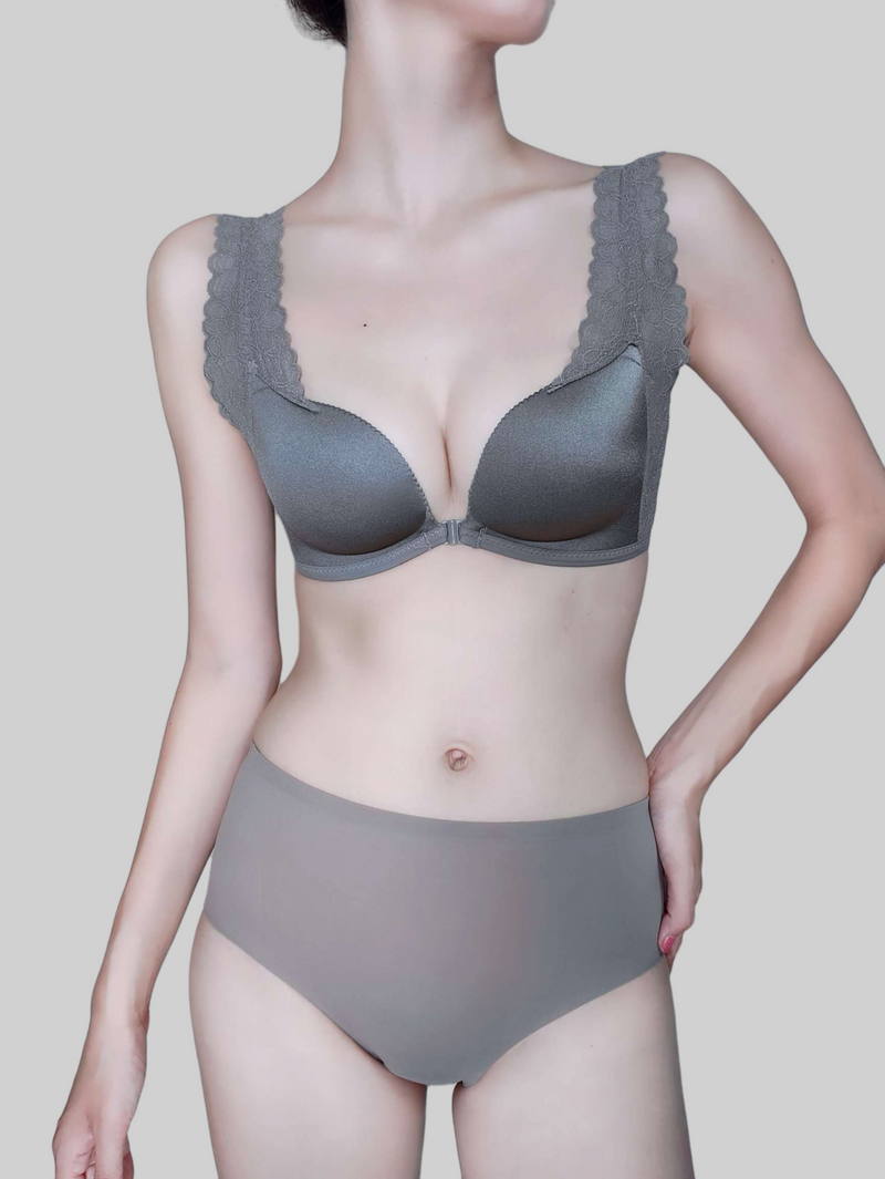 Front-Clasp Lace Push-Up Bra