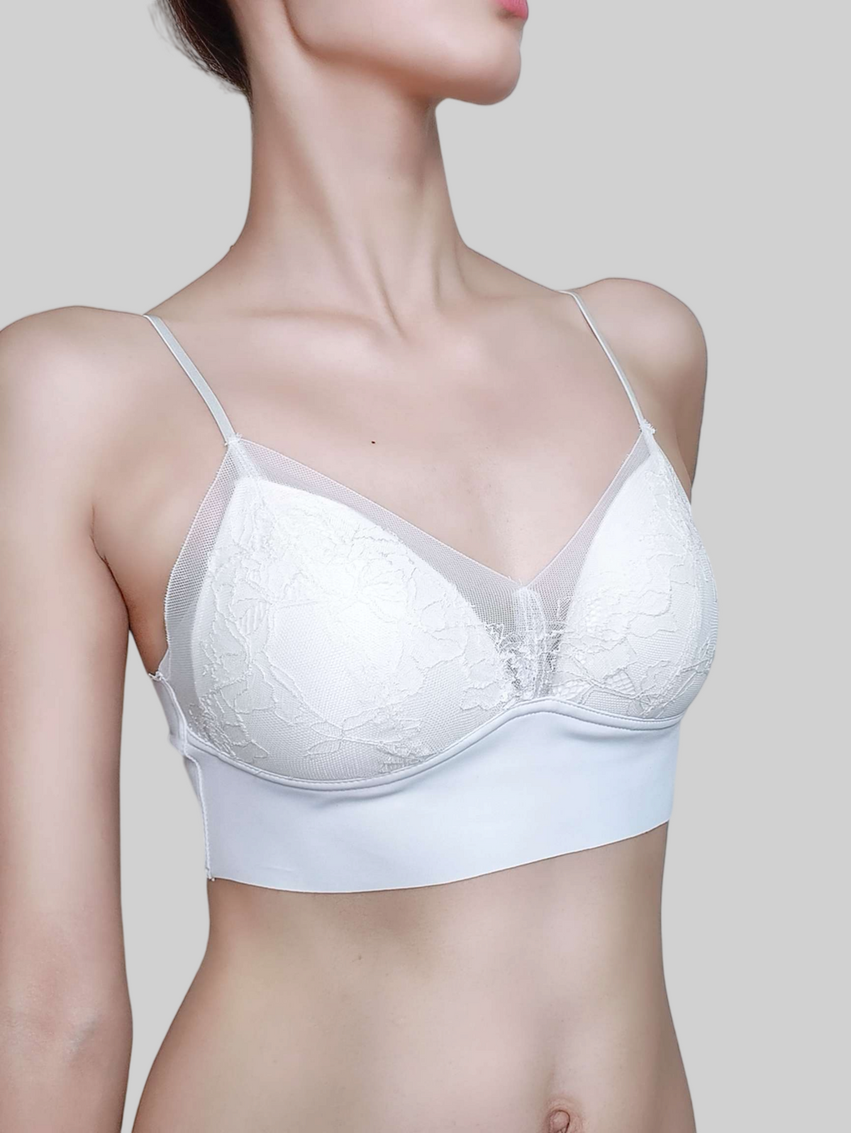 French Lace Latex Cotton Bra