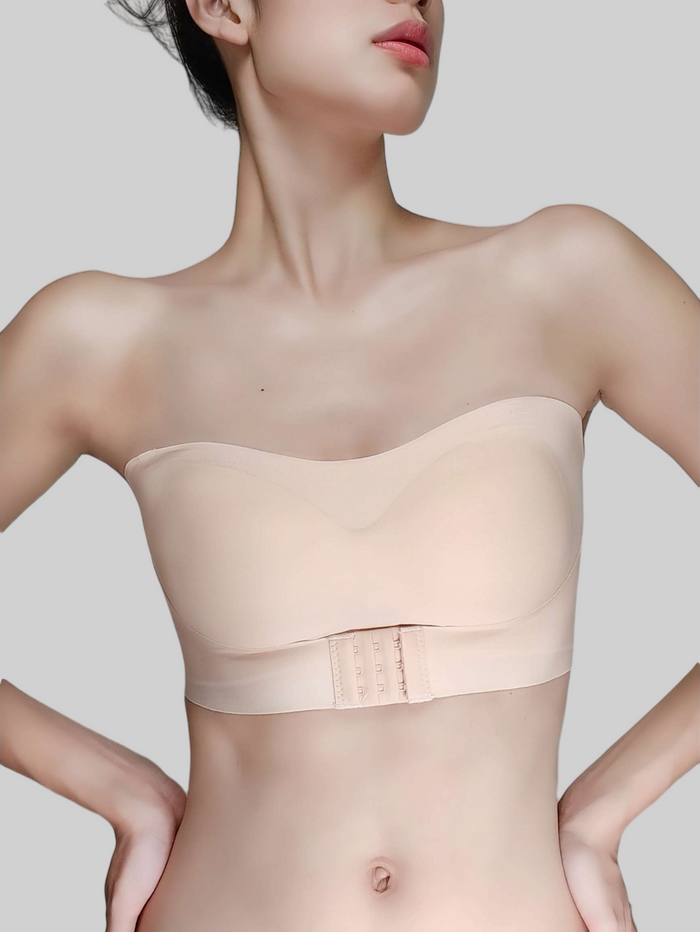 Invisible, Strapless, Front-Clasp Push-Up Bra