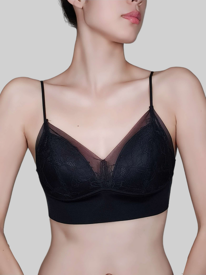 法式蕾丝乳胶棉文胸