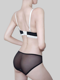 Vintage Lace Deep V Push-Up Bra
