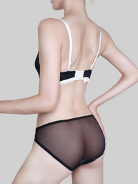 Vintage Lace Deep V Push-Up Bra