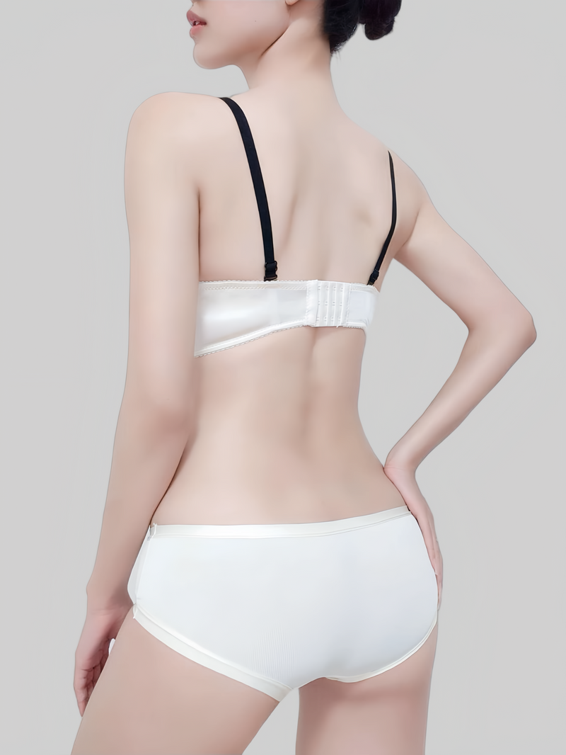 Vintage Court Style Satin Wireless Bra