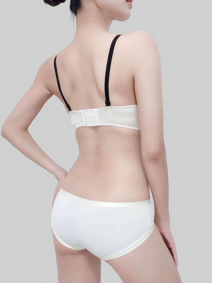 Vintage Court Style Satin Wireless Bra