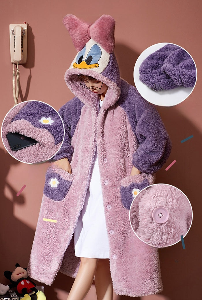 Donald Duck Coral Fleece Thickened Robe