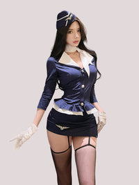 Two-Tone Collar Flight Attendant Set