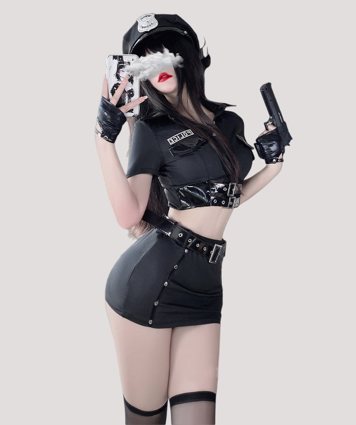 Sexy Bodycon Police Costume Set (Includes Pantyhose)
