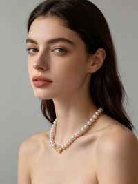 Korean-Inspired Floral Pearl Necklace