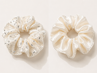 Luxury Korean-Inspired Silk Satin Rhinestone Scrunchie