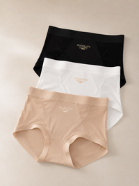French Luxe Satin Silk Mid-Waist Briefs (3-Pack)