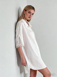 Ultra-Soft Faux Silk Shirt Nightdress