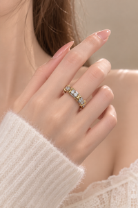 Two-Tone Crystal Eternity Ring