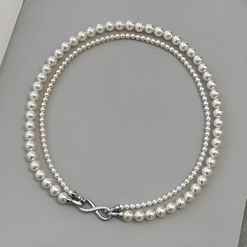 Swarovski Double-Layer Pearl Necklace