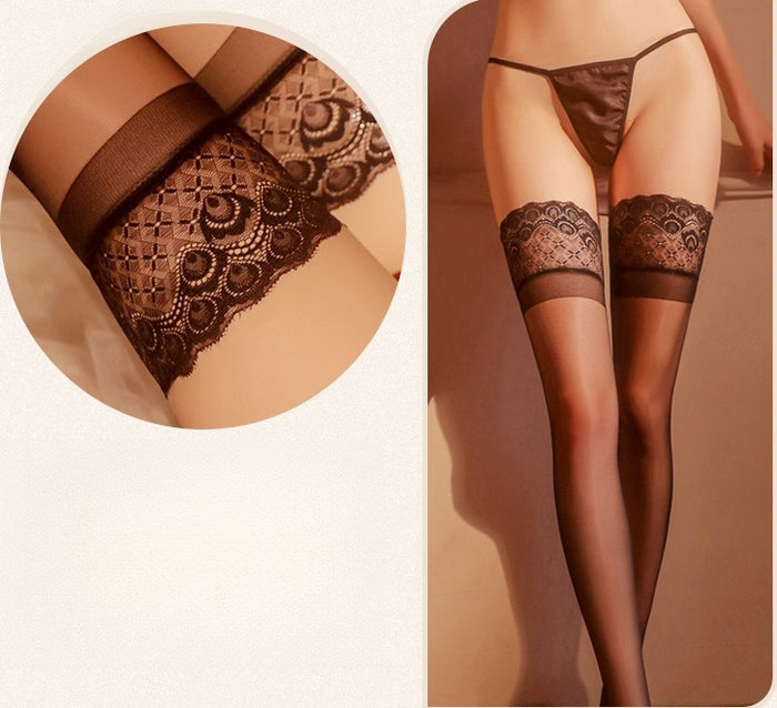 Sexy Lace Peacock Over-the-Knee Stockings