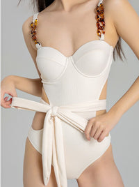 One-Piece With Chain Waist