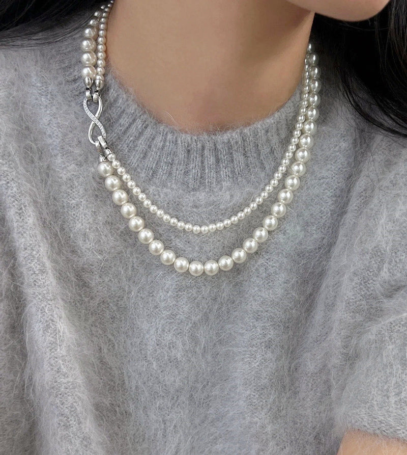Swarovski Double-Layer Pearl Necklace