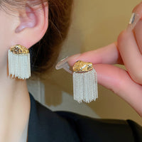 Irregular Tassel Earrings with 925 Hypoallergenic Posts