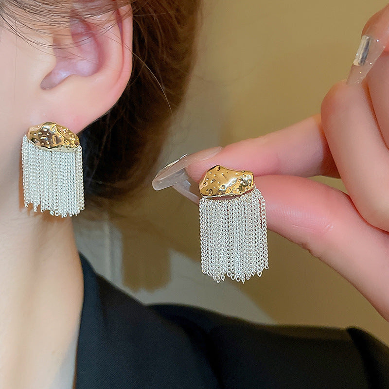 Irregular Tassel Earrings with 925 Hypoallergenic Posts