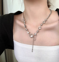 Mango Star Spliced Crystal Sweet Cool Clavicle Chain