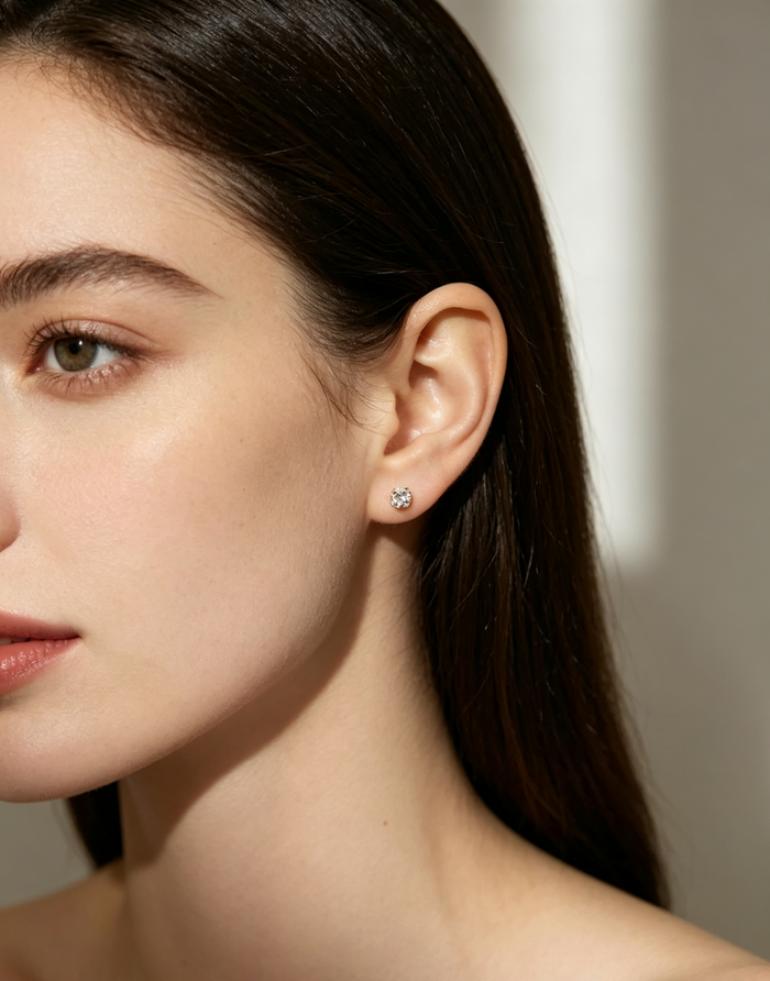 6 Pairs Korean Style 925 Silver Needle Stud Earrings Set