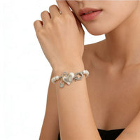Classic Saturn pearl heart bracelet