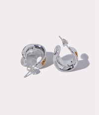 Irregular Letter 925 Silver Stud Earrings